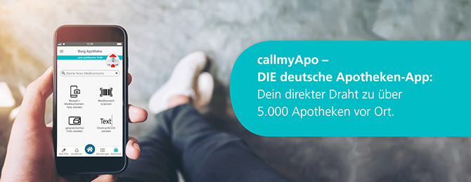 callmyApo - DIE deutsche Apotheken-App - jetzt downloaden! callmyApo - DIE deutsche Apotheken-App - jetzt downloaden!